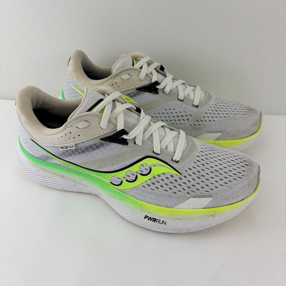 Saucony Women's Running Shoes Gray Neon Green PWRRUN Size 9.5